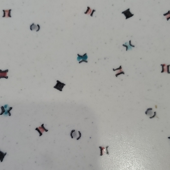 Vintage POPPY TRAIL California Confetti White Speckled Serving Platter 1950's - Picture 4 of 6